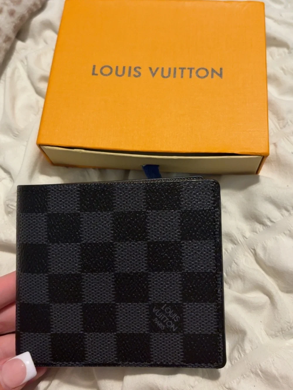 Louis Vuitton Black Damier Graphite Card Holder with Box